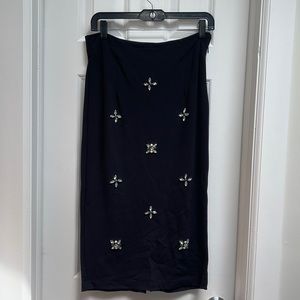 Side zip bling knot pencil style skirt very vintage style. Super cute